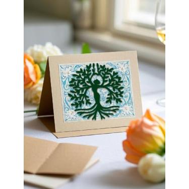 Imagem de 1 peça de matrizes de corte de árvore da vida, moldes de corte de aço carbono, estêncil, modelo de scrapbook para álbum de fotos faça você mesmo, álbum de fotos decorativo em relevo, cartão de papel