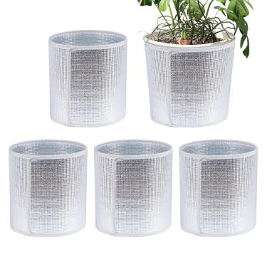 Imagem de Coberturas de vaso de plantas de inverno - Cobertores protetores de arbustos de folha de alumínio reutilizáveis | de proteção de vaso de flores | para clima frio ao ar livre jardim