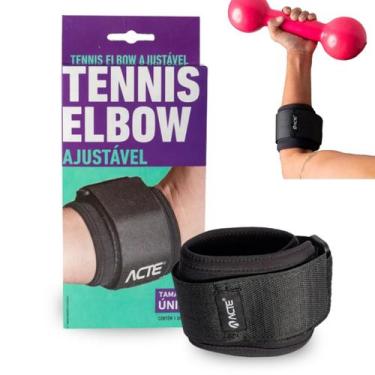 Imagem de Cotoveleira Tennis Elbow Ajustável Compressão Preto R40 Acte - Acte Sp