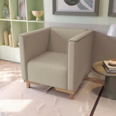 Imagem de Poltrona Ravena Kappesberg Suede Bege