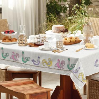 Imagem de Toalha de Mesa Teka Basic 6 Lugares Retangular Estampada 1,40m x 2,10m