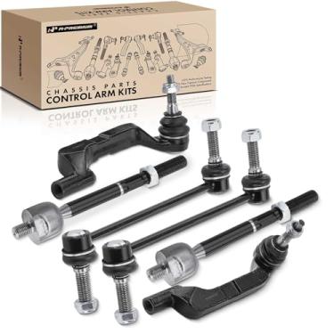 Imagem de A-Premium Conjunto de 6, barra de balanço frontal, extremidade de haste de direção externa interna, compatível com Dodge Charger 2011-2015 e 2017, Chrysler 300 2011-2014, somente AWD