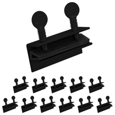 Imagem de Fechaduras de segurança para janela deslizante Nuk3y com junta de borracha (preta, pacote com 12)"