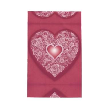 Imagem de XLLingL Toalhas de cozinha de waffle com estampa de coração romântico, panos de prato de microfibra, para decoração e limpeza de cozinha - 1 peça