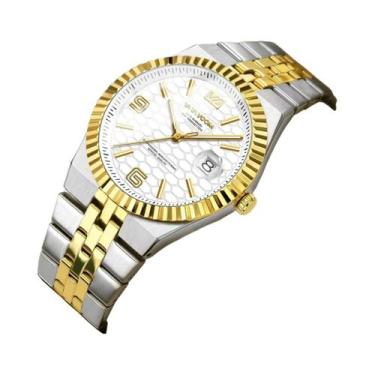 Imagem de Relógio De Luxo Masculino Para Negócios 40mm Em Aço Inoxidável Prata C