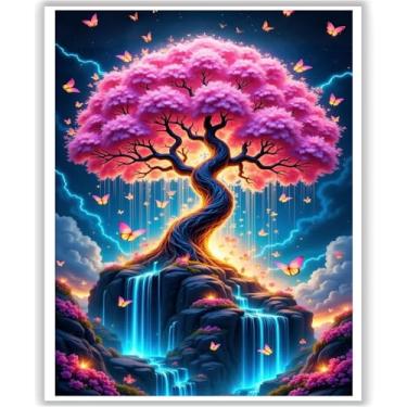 Imagem de HITO Kit de pintura de árvore da vida por números para adultos - Pintura de árvore da vida por número para adultos para decoração de parede de casa 40 x 50 cm