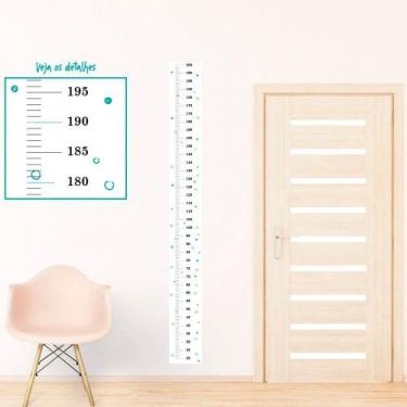 Imagem de Régua de Crescimento Simples Dotes - TACOLADO PAPEL DE PAREDE, Azul