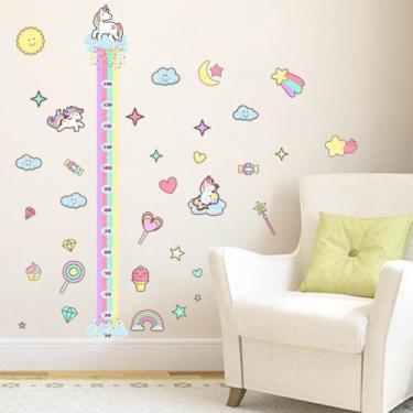 Imagem de Régua de Crescimento Infantil Unicórnio - TaColado.