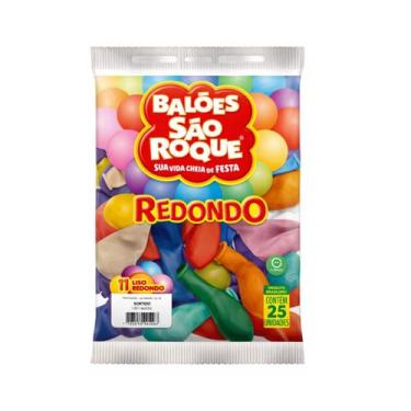 Imagem de Balão Liso Tam 11 Redondo 25 Un São Roque -, Sortido