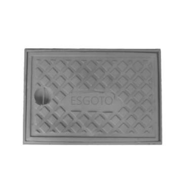 Imagem de Tampa Tampão Articulado Ferro Passagem Agua Esgoto 40x60cm - UNICLÁUDI