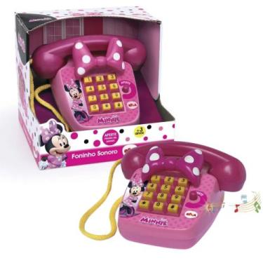 Imagem de Brinquedo Foninho Sonoro da Minnie Telefone de Faz de Conta +3 Anos El