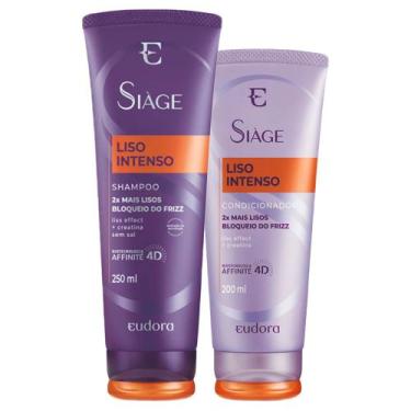 Imagem de Kit Eudora Siàge Liso Intenso Shampoo 250ml Condicionador 200ml