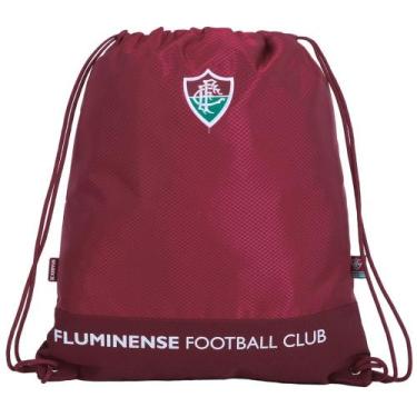 Imagem de Mochila De Costas Tipo Sacola Casual Licenciado Fluminense, Bordô