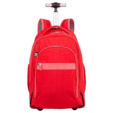 Imagem de Mochila Carrinho 2 Compartimentos Paul Frank Classics Vermelho - Cerej