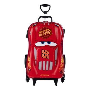 Imagem de Mochila De Carrinho Cars Mcqueen Infantil 3d Impermeável - Diplomata, 