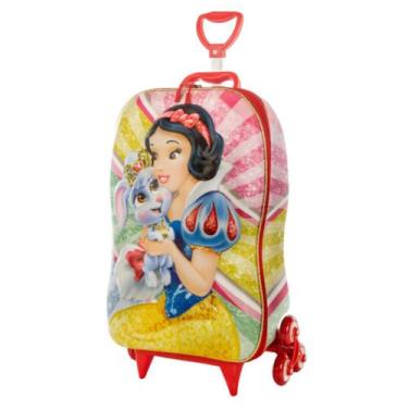 Imagem de Mochila de Rodas Princesa Branca de Neve Escolar Infantil 3D - Diploma