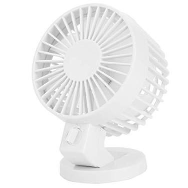 Imagem de A sixx Ventilador de mesa silencioso de operação, ventilador silencioso, controle remoto portátil para escritório, casa (branco)