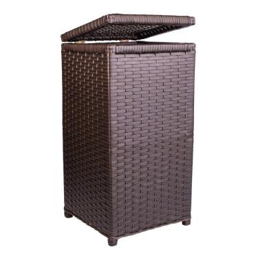 Imagem de Cesto De Roupa Fibra Sintética 45 Litros 30X30X60 Argila