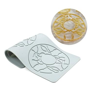 Imagem de Moldes de silicone de folha oca para amantes de coração moldes de chocolate geometria molde de silicone 3D molde de folha de doce de chocolate artesanato decoração de bolo topo de cupcake (Q_Sun_10*13,3 * 0,3 cm)