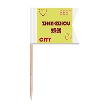 Imagem de Comercial City Zhengzhou sinal de palito, bandeiras de rotulagem para bolo de festa, prato de queijo