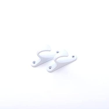 Imagem de suportes de cortina Gancho de cortina de liga simples gancho de parede gancho de parede gancho de parede, branco, 4 peças