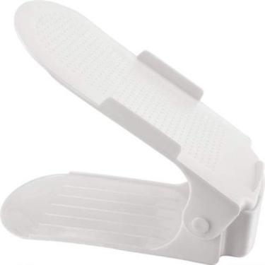 Imagem de Kit 6 Organizadores de sapato, saltos e tênis com regulagem de altura - Diversas Cores Cor:Branco