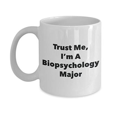 Imagem de Caneca Trust Me, I'm A Biopsychology Major - Caneca de café divertida - Lindas ideias de presentes de formatura para amigos e colegas de classe (325 ml)