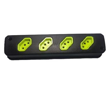 Imagem de Tomada em barra reforçada Quadrupla 2p+T 20A 250V Thyene Preto