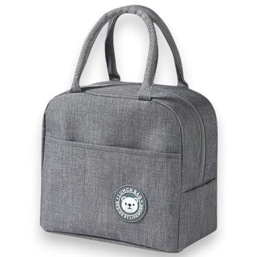 Imagem de Bolsa Térmica Fitness para Marmita e Lanche: Ideal para Academia, Trabalho, Viagem e Passeios à Praia - NEXUS MARKET (Cinza)