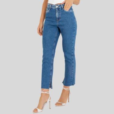 Imagem de Calça Loose Fit Jeans Feminina Azul - Visual Jeans
