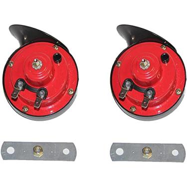 Imagem de Buzina de ar super alta 2 peças 300DB buzina super caracol para motocicleta carro trem caminhões estilo de carro 12V buzina elétrica de ar alto som furioso acessórios auto buzinas kit de buzinas de trem (tamanho: 24V)
