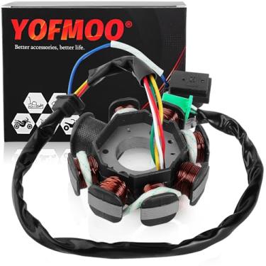 Imagem de YOFMOO Magneto Stator Bobina de ignição AC 8 polos 5 fios compatível com GY6 125cc 150cc 125 ATV Scooter Moped Go Kart Buggy Quad 4 tempos Pit Dirt Bike QMI152 QMI157 QMJ152 TaoTao Roketa Buyang Sunl