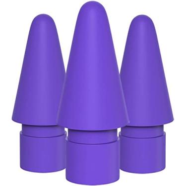 Imagem de [3 peças] Pontas TUCANA iPencil compatíveis com Apple iPad Pencil 1ª e 2ª geração (pacote com 3) (roxo)