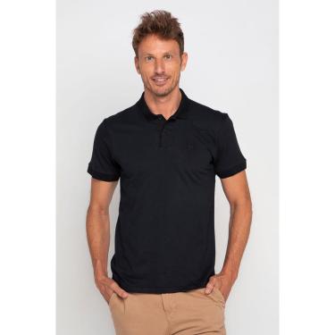 Imagem de Polo Masculina Piquet Gola Lisa Polo Wear Preto-Masculino