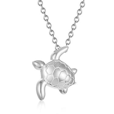 Imagem de Colar de urna de tartaruga marinha para cinzas memorial urna de lembrança joia suporte de cinzas urna cremação colar com pingente para mulheres e homens, Metal