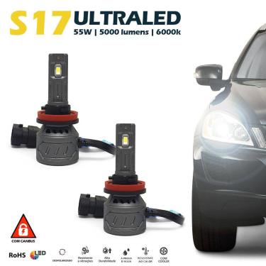 Imagem de Par Lâmpadas H11 Farol Milha Fiat Argo Ultra Led 10000 Lumens Canbus Canceller Não Acus...
