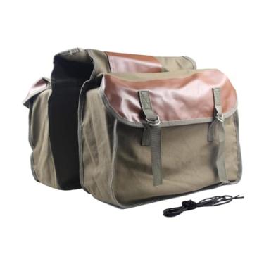 Imagem de oshhni Bolsa de selim de bicicleta dupla face, bolsa de carga para ciclismo, bolsa de armazenamento, bolsa de porta-malas de bicicleta, à prova d'água para, Verde Marrom