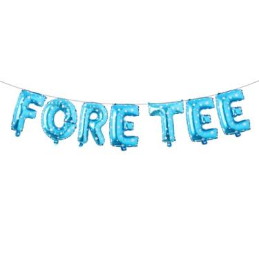 Imagem de Golf Themed 40th Birthday Party Decorations for Men Foretee Balloon Birthday Party Decorations Golf Theme Party Supplies Sports Theme Party Big Golf Ball Balloons (FORE TEE Blue Star)