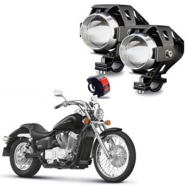 Imagem de Kit Led Farol Milha Moto Honda Shadow AM 750 1997 1998 1999 2000 2001 