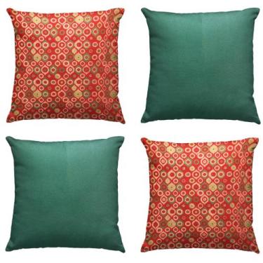 Imagem de Kit 4 Capas de Almofada de Natal Natalina Decorativas 45 x 45 - Millen