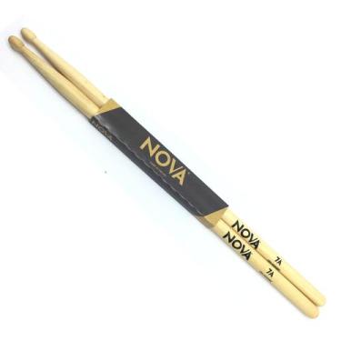 Imagem de Par baqueta VIC FIRTH NOVA 7A Hickory Americana USA Madeira