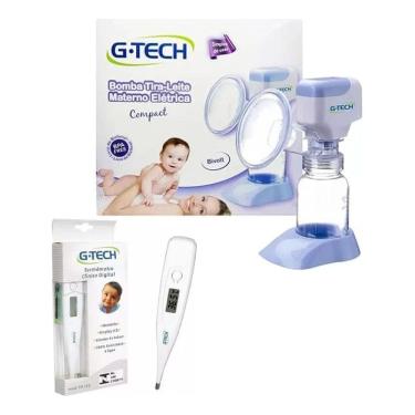 Imagem de Bomba Tira Leite Eletrica + Termometro Axilar Digital G-tech