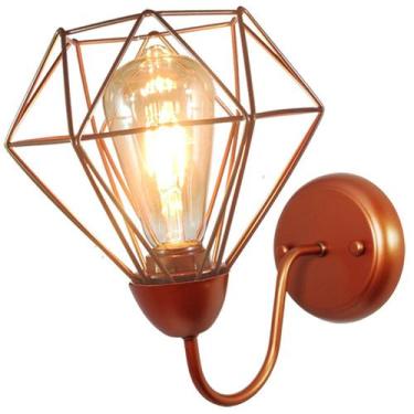 Imagem de Arandela Parede Aramado Diamante Pequeno Cobre Ambientes - CM GLASS - 