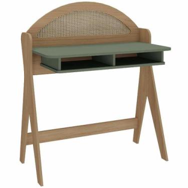 Imagem de Escrivaninha Artely Ceci com Arco Reversível 107x90x53cm, CARVALHO/MEN