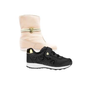Imagem de Bota Coturno e Tênis Feminino Infantil - KIT 2 PARES Tam 23 ao 34 - sa