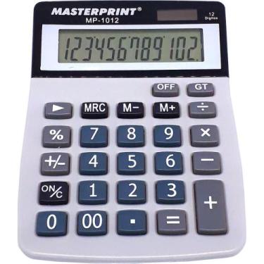 Imagem de Calculadora de Mesa MP 1012 12 Dígitos PILHA/SOLAR - Masterprint
