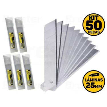 Imagem de Kit 50 Lâminas Estilete 25mm Fertak 4208