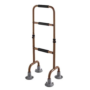 Imagem de Compacto Grades de segurança do toalete Sem assistência de perfuração Barra de apoio Alça Mover Handicap Suporta corrimão Adequado para deficientes físicos Idosos Uso doméstico Estrutura de suporte