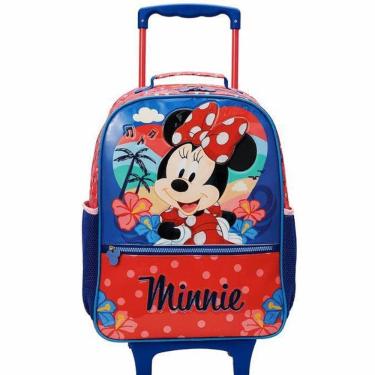 Imagem de Mochila Escolar Minnie Tropical Rodinha Tam Grande Infantil