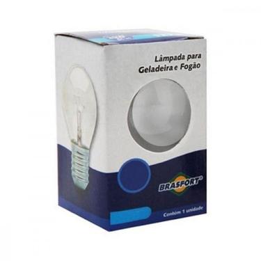 Imagem de Lampada Para Geladeira/Fogao/Lustre Brasfort 25Wx127V. Leitosa . / Kit
